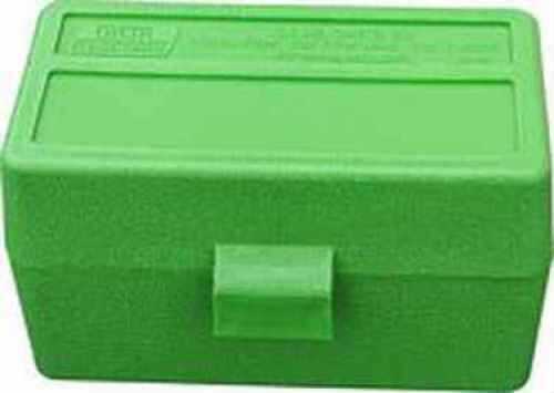 MTM Ammunition Box 50 Round Flip-Top 223 204 <span style="font-weight:bolder; ">Ruger</span> 6x47 Green RS-50-10